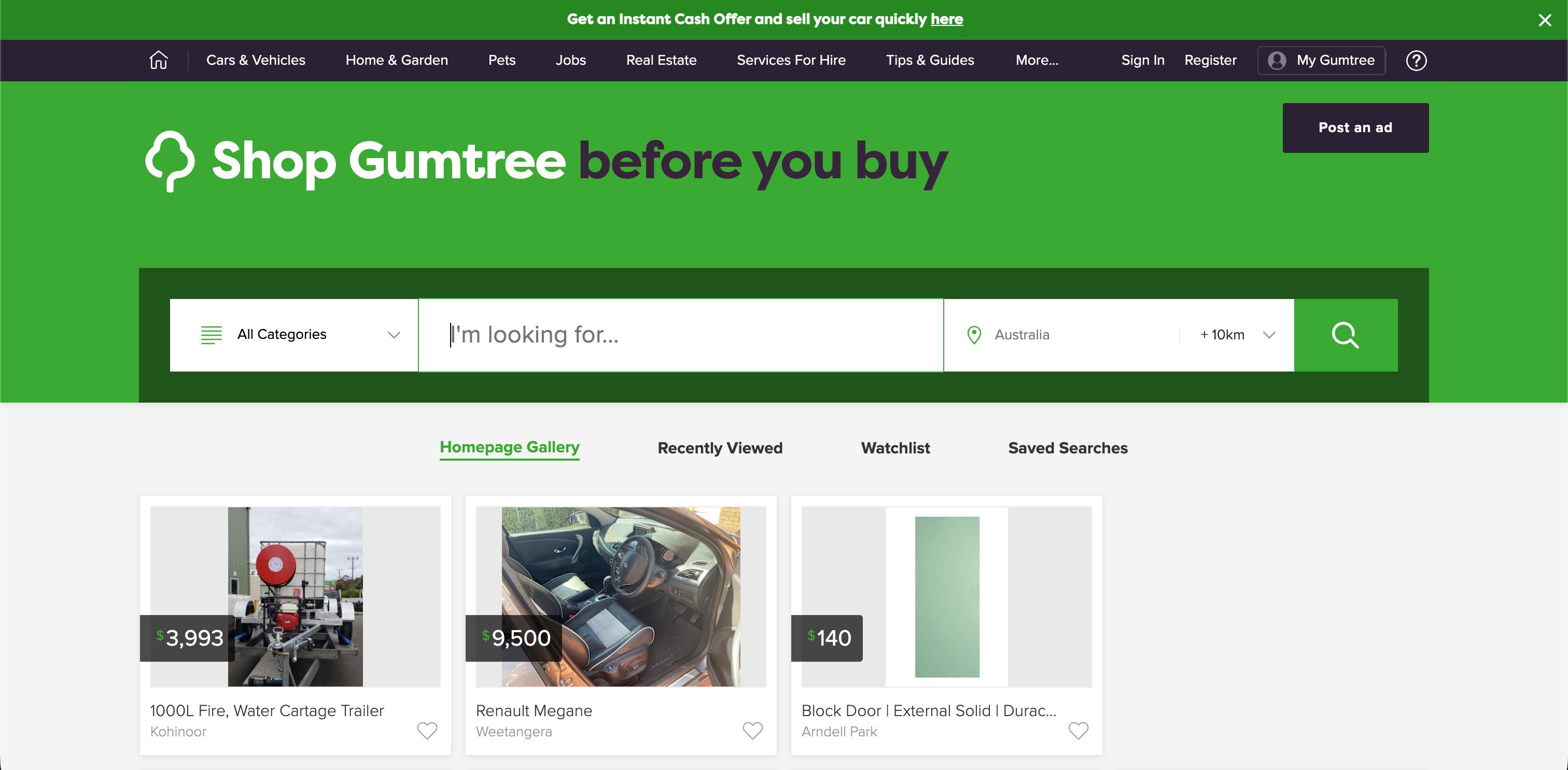 Gumtree and Local Store Delivery Service
